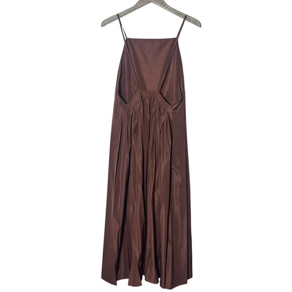 Tibi Italian Sporty Nylon Overall Dress in Cinnamon - Picture 3 of 10